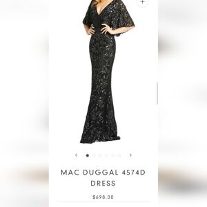 Fully beaded Mac Duggal gown w train